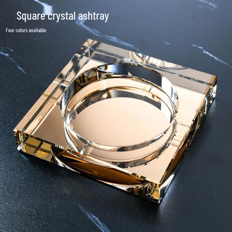 JINGRUIXIANG Creative Prismatic Crystal Glass Ashtray