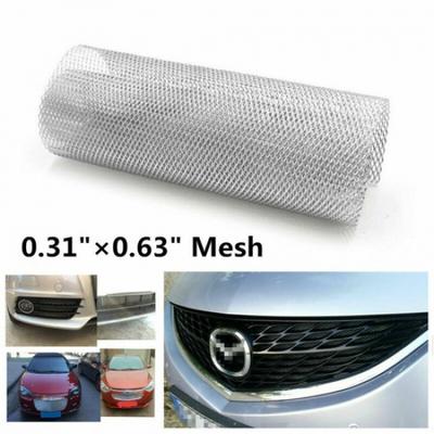 Silver Rhombus Aluminium Car Mesh Vent Tuning Grille Net 0.31"×0.63" Mesh