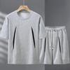 Plus Size 4XL-11XL Oversized Shorts Sets Summer T-shirt Vintage Clothes Men's 2 Pieces Set
