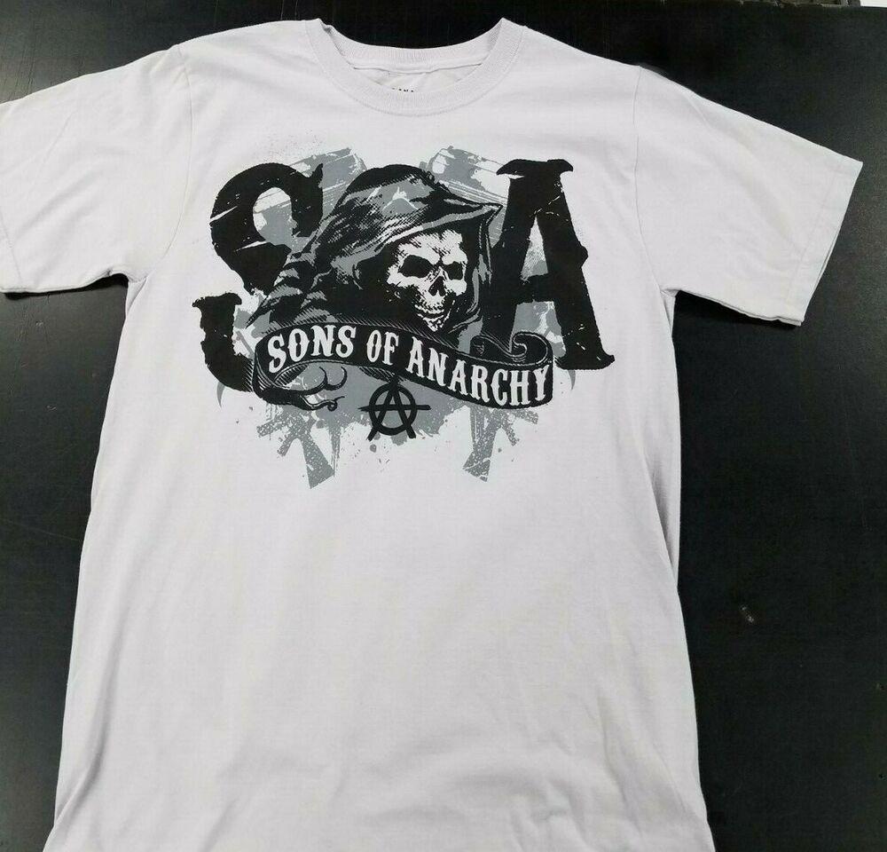 

Серая футболка унисекс Sons Of Anarchy SOA Reaper с двусторонним принтом