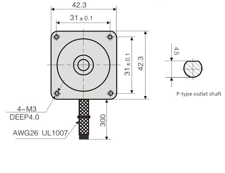 42 Stepper Motor 0.4 Nm Torque 24V for 3D Printing, Dispensing & Engraving Machines