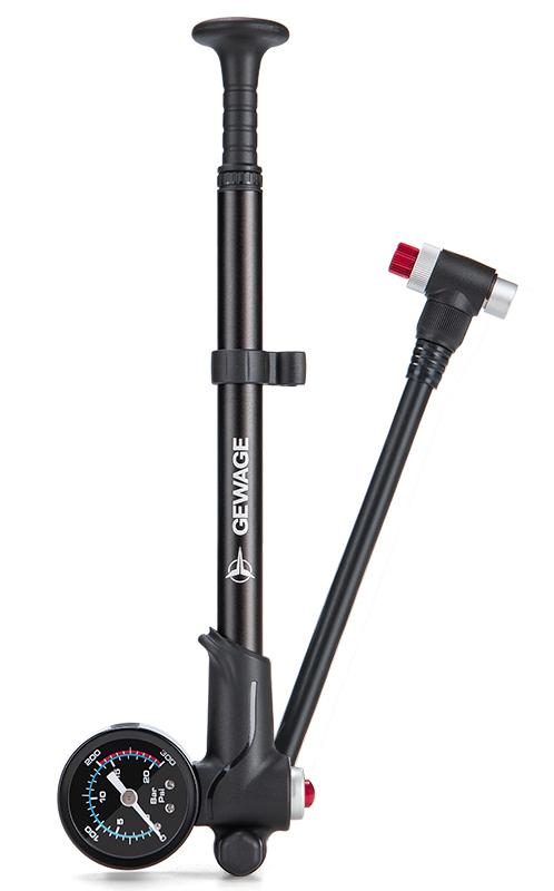 Portable Bicycle Shock Absorber Pump with Hose and Pressure Gauge Gewage GE-002