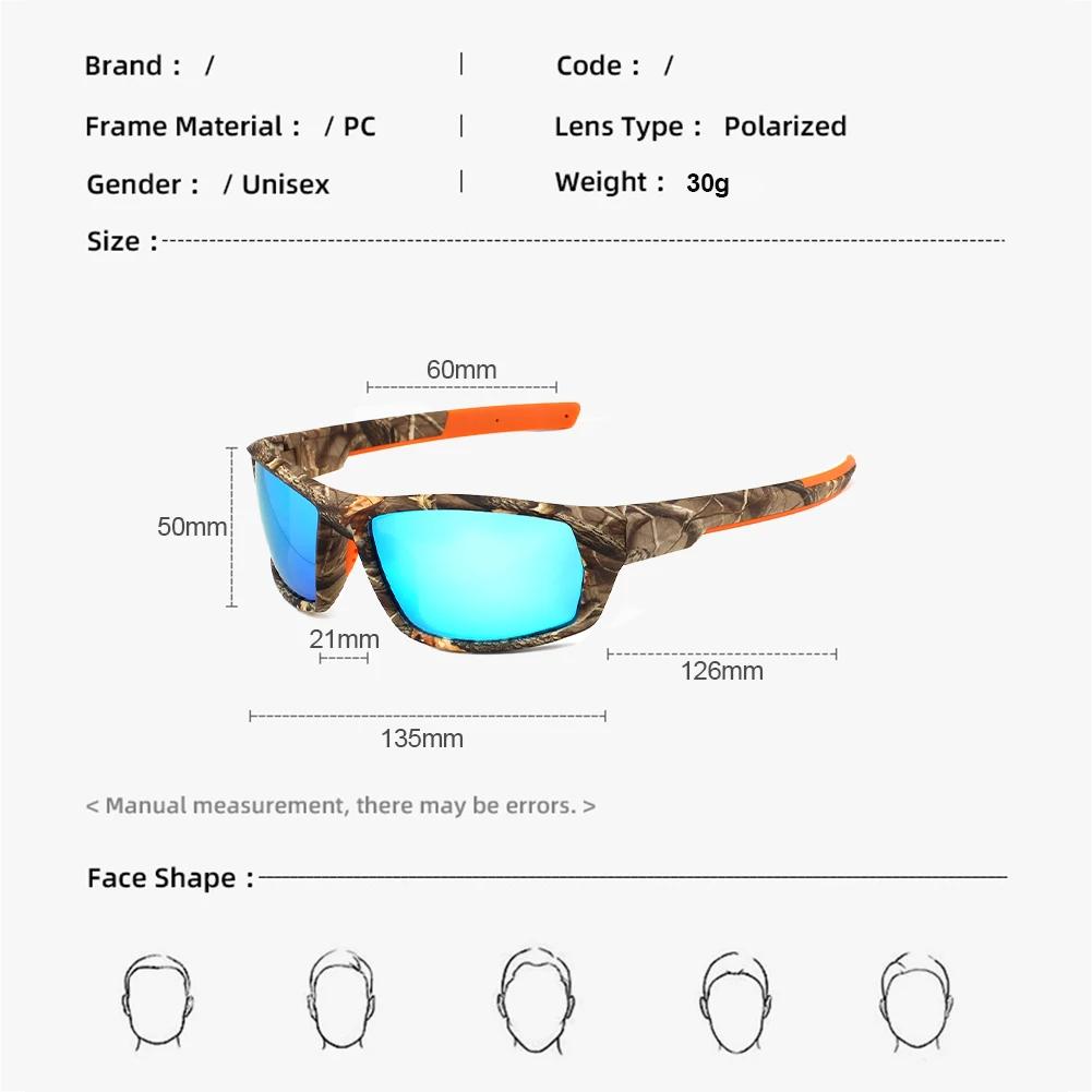 Outdoor Polarized Sunglasses Colorful Camouflage Sport Fishing Riding Glasses Beach Sun Glasses Men Women Shade Eyewears UV400