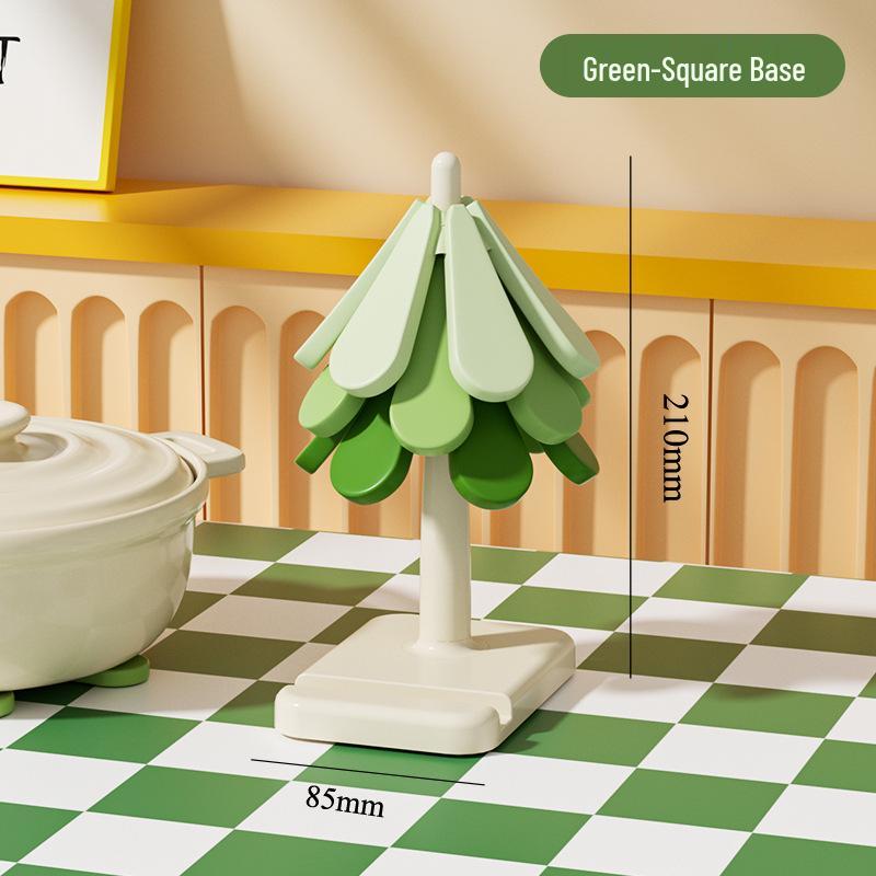 Gradient Color Silicone Placemat - Heat-Resistant, Anti-scalding Christmas Mat