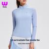 Women's Quick-Dry Stand Collar Long Sleeve Golf and Running Jersey with Half Zip