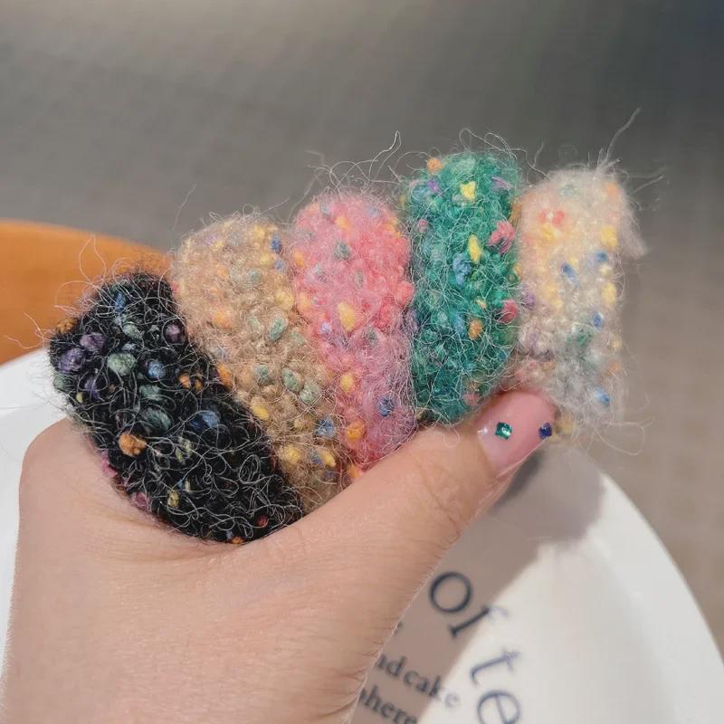 Korean Coffee Tone Smiley Hair Tie - Autumn/Winter Collection