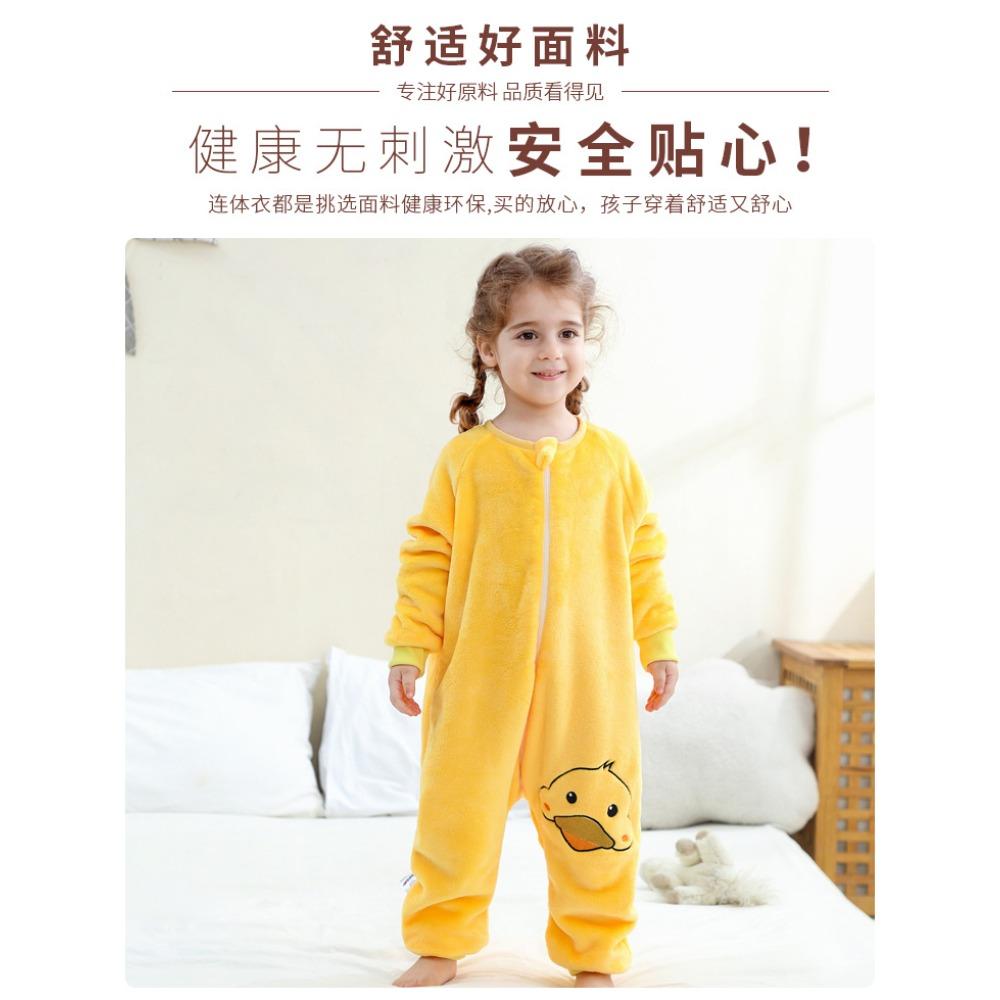 Kids Flannel Onesie Pajamas Cartoon Loungewear Christmas Costume Flannel Sleeping Bag Jumpsuit