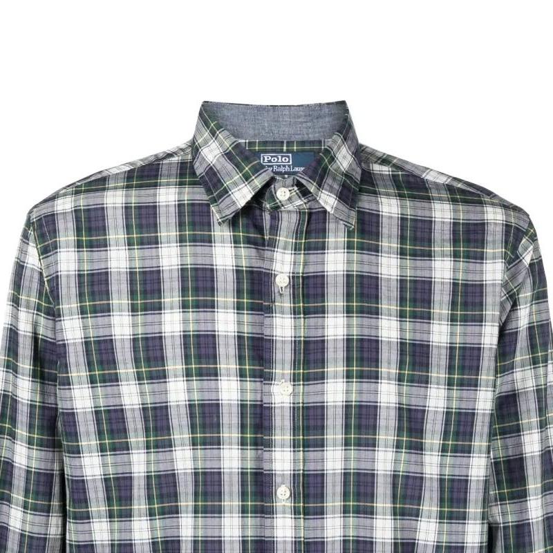 Polo Ralph Lauren SS23 Karomuster Einreihiges Langarmhemd Herren Hemden Mehrfarbig 710903861-001