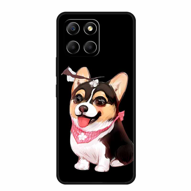 Cartoon Case For Honor X7c X8c X8b X5b Plus Play 9A X6b X6c Phone Case X 8 7 6 C Coque Cute Cat Black Silicone Soft Back Cover