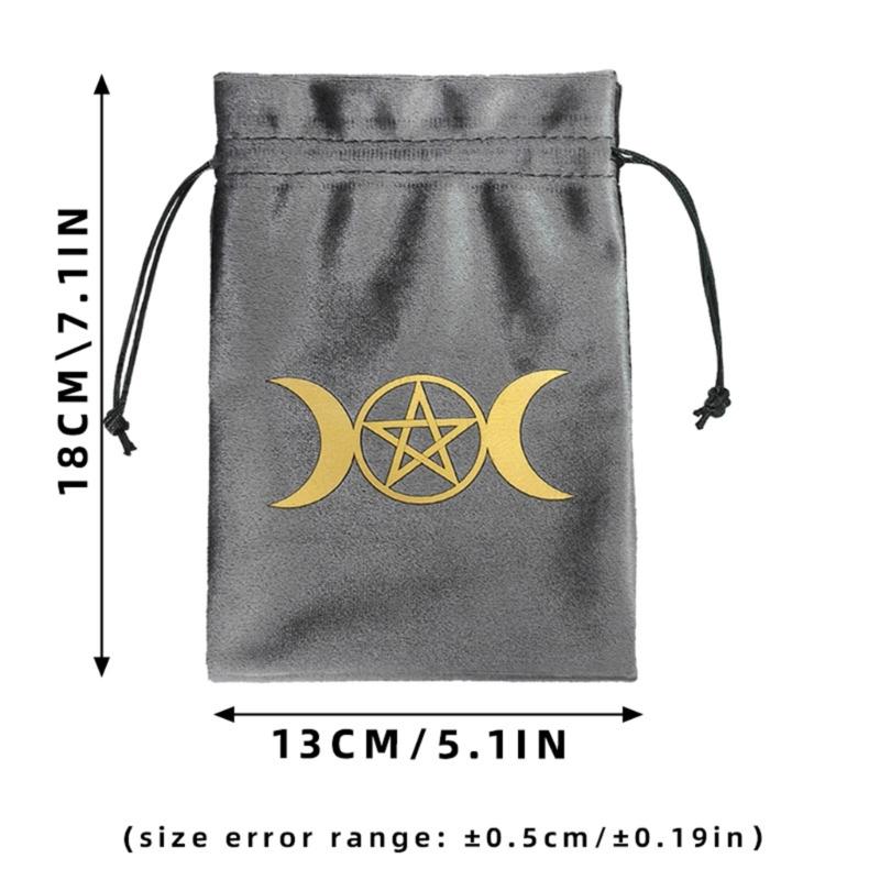 Board Game Cards Drawstrings Bag Tarot Card Flannel Bag Jewelry Pouches Oracles Card Organizers Witchcrafts Supplies