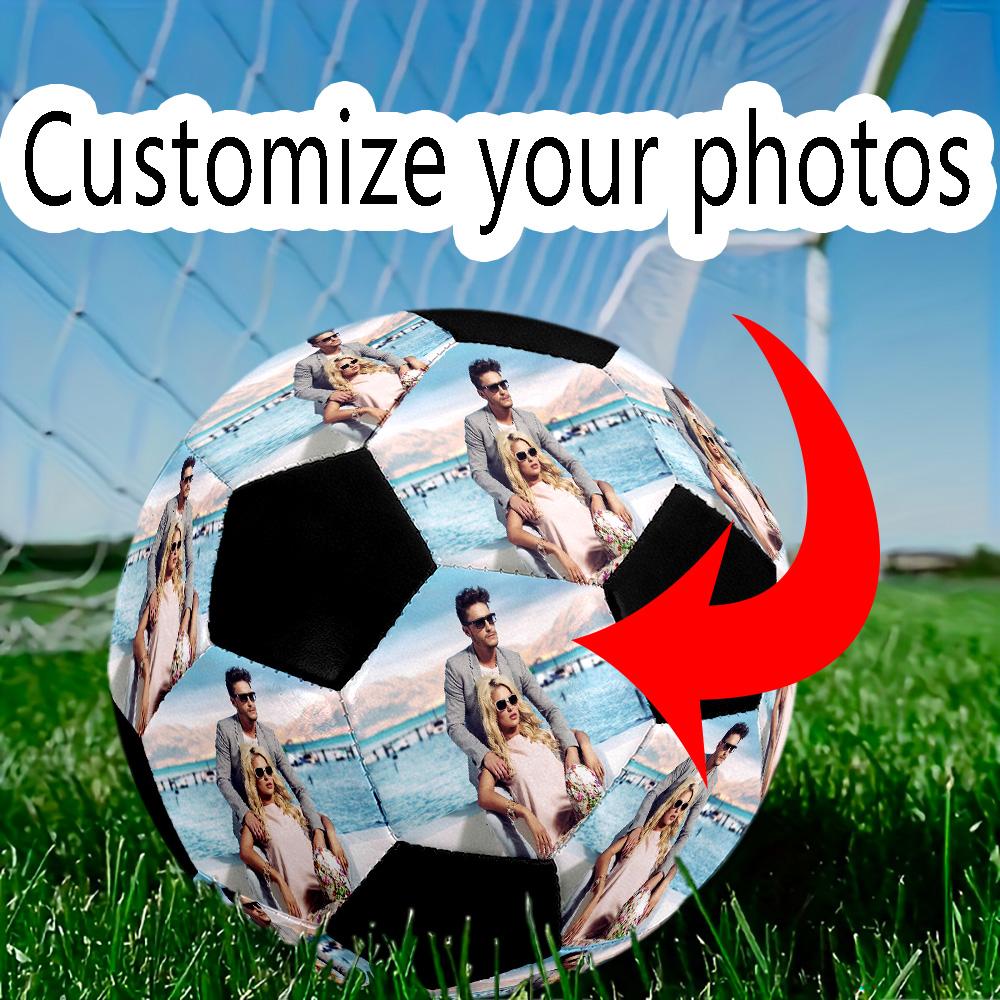 Beachside Romance Customized picture Size 5 Soccer Ball Machine-Stitched Indoor/Outdoor Universal Football Perfect for Customized Gifts
