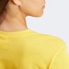 Adidas Originals Letter Logo Printed Round Neck Short Sleeve Drop Shoulder T-Shirt Women T-Shirt Yellow IN8438