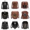 European & American Punk Rivet PU Leather Crossbody Bag with Chain