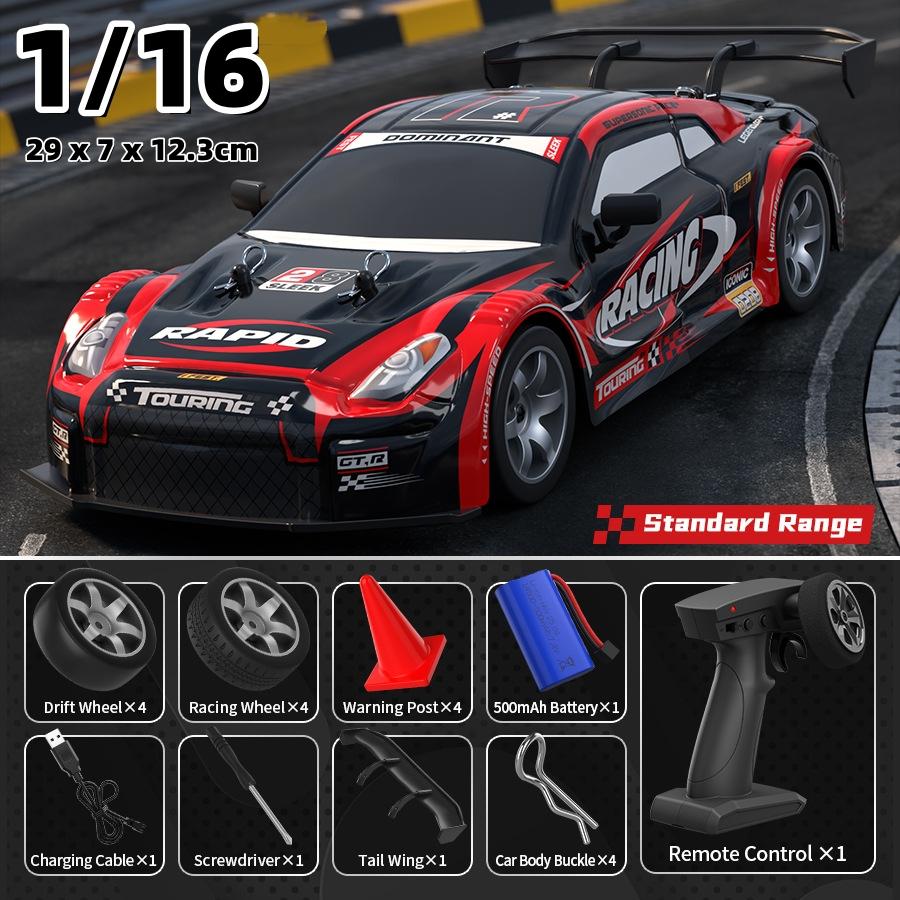 1/10 2.4G Remote Control Racing Car Large PVC High-Speed Drift Cars Competition Vehicle Boys Race Car Game Toy for Children Gift