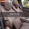 Geely Car Headrest Lumbar & Neck Pillow for Gray Logo Models: Xingyue, Binyue, Emgrand, Borui, Geometry ICON.