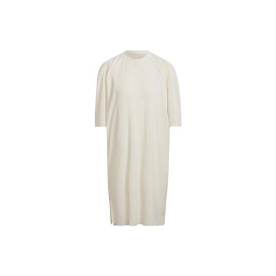 Originals Adicolor Solid Color Straight Cut Short Sleeve Dress Women Dresses Beige HF7547
