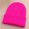 Mens Hat Beanie Ladies Womens Slouch Winter Ski Knitted Turn Up Neon Cap Warm