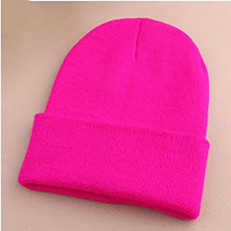 Mens Hat Beanie Ladies Womens Slouch Winter Ski Knitted Turn Up Neon Cap Warm