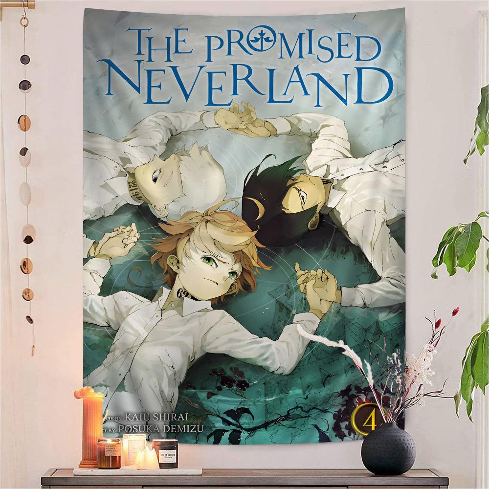 

The Promised Neverland DIY Wall Tapestry Hanging Tarot Hippie Wall Rugs Dorm INS Home Decor 74x94cm(29x37in)