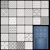 Kit di 30 stencil Sashiko con motivo geometrico, stencil riutilizzabile per patchwork, forniture per riparazioni