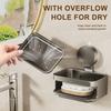 1PC Wall Soap Dish Suction Cup for Bathroom Kitchen Soap Box Dish Storage Plate Drain Soap Box Soap Holder Bathroom Accessories