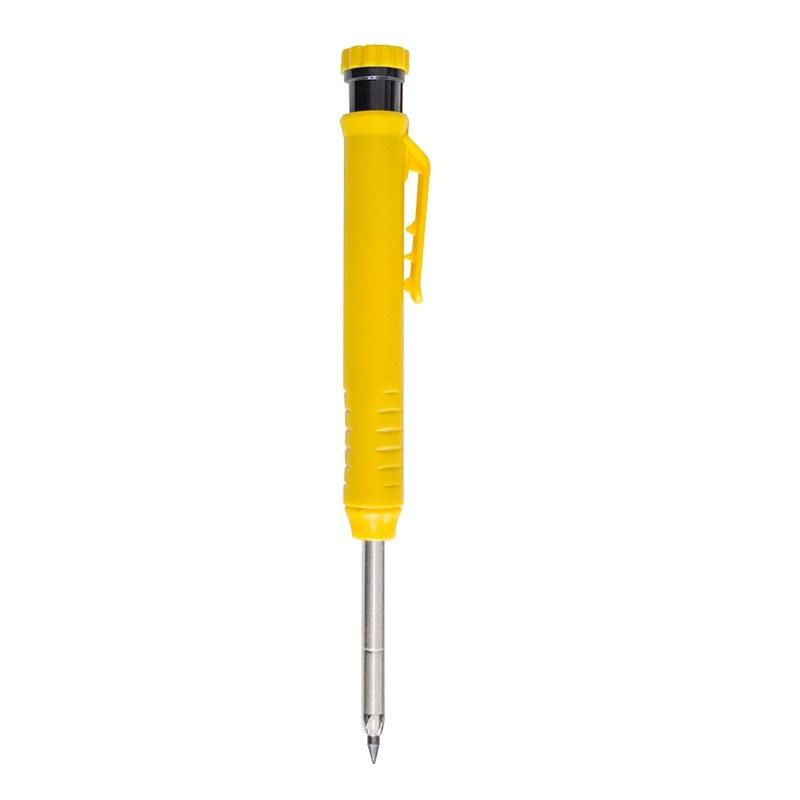 Solid Carpenter Mechanical Pencil with Sharpener Woodworking Drawing Pencil Tools 3 Colors Refill Construction Stationery