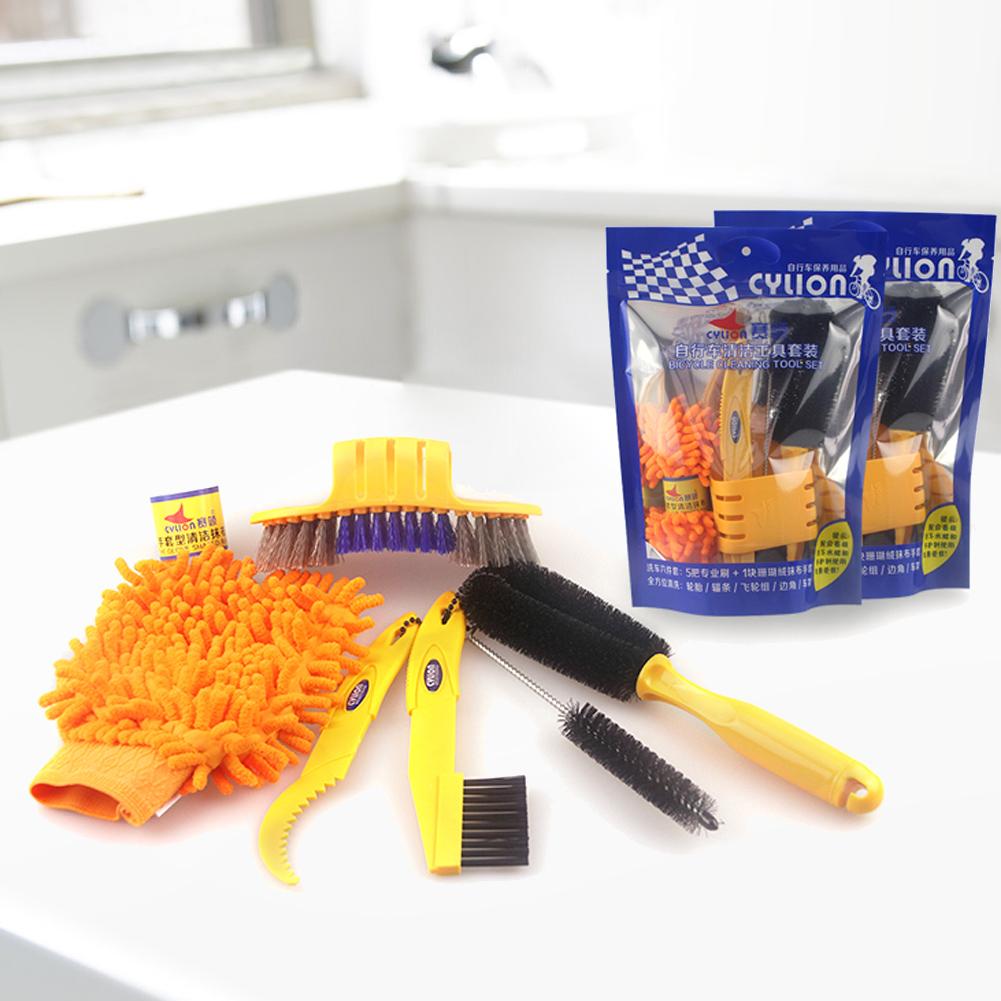 

6Pcs Bicycle Cleaning Set Multi-Function Tyre Brush Tool Set Bike Cleaning Tool Set Bike Wash Tool for City Bike Folding Bike China Mainland