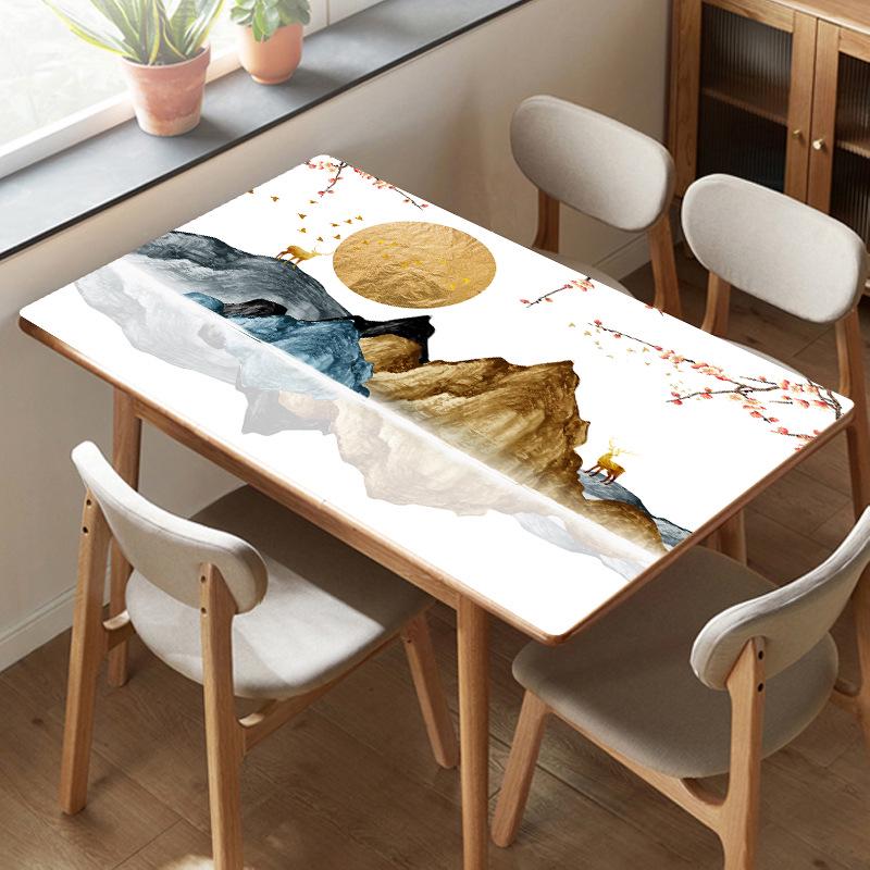 

Мягкий стеклянный коврик для стола в китайском стиле, водонепроницаемый и маслостойкий: ПВХ с УФ-печатью, устойчивый к грязи и температуре Other Patterns