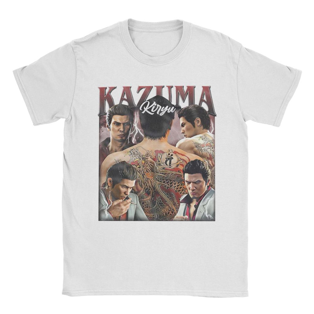 Leisure YAKUZA Kazuma Kiryu Vintage Bootleg Style TShirt Men Pure Cotton T Shirt Short Sleeve Tee Shirt Gift Idea Tops