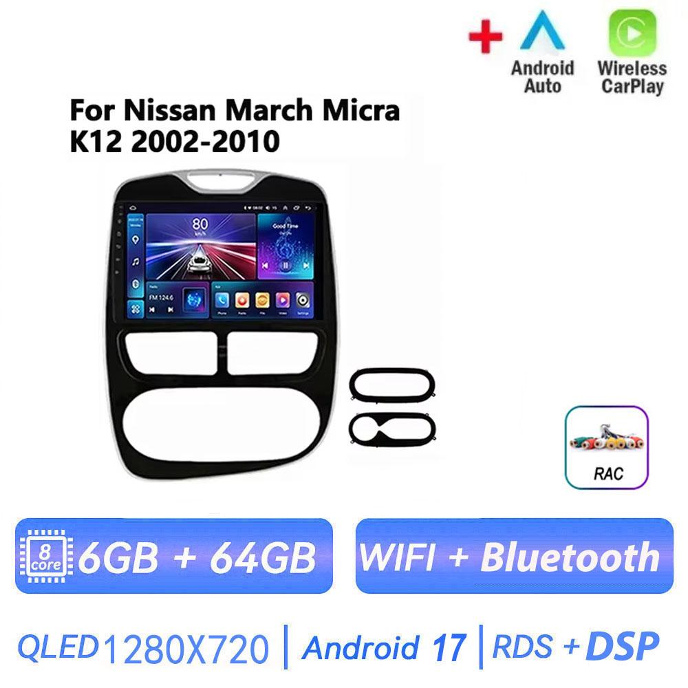 Autoradio Android 17 pour Renault Clio 3 4 2012-2016, Carplay, Navigation GPS, 2DIN, WiFi, Lecteur Bluetooth, Unité principale