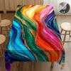 1 Piece Marble Theme Printed Tablecloth, Country Farmhouse Style, Rich Marble Stripesd Pattern Design With Bright Colors For Spring And Summer Camping