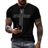 Religious Cross John 3-16 Men's Cotton Crewneck T-Shirts, Casual Shirts