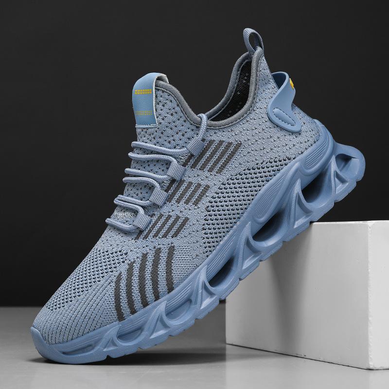 Chaussures d'été en maille pour hommes, nouvelles chaussures de sport décontractées en maille tissée respirante pour hommes, chaussures ajourées, chaussures d'étudiant