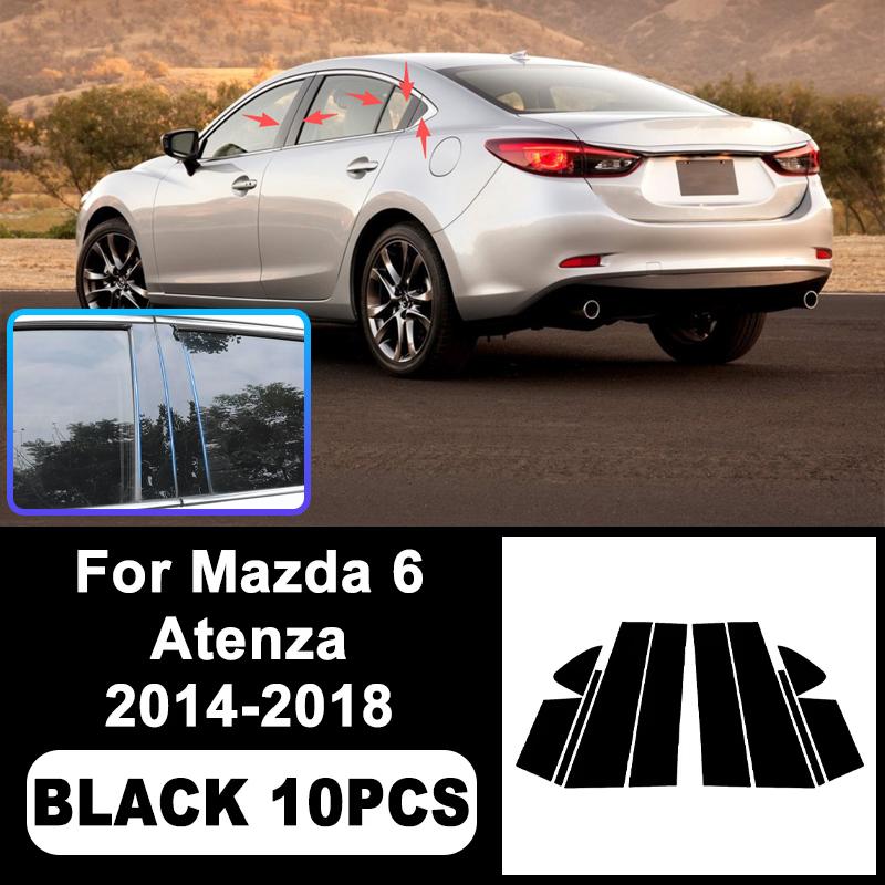B/C Pillar Stickers For Mazda 6 Atenza 2014-2018 - PC Window Decorative Trim for Middle Pillar,Car Exterior Accessories 2015 h7