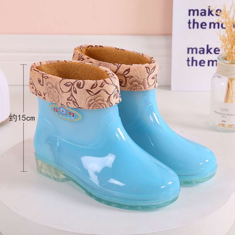 Gelee transparente Regenstiefel Wasserstiefel Regenschuhe Damen Sommer Regentage Arbeit schnelltrocknende Gummischuhe abriebfest Küche hoch wasserdicht s