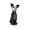 Halloween Resin Cat Dog Figurine Cute Sugar Skull Animal Decors For Desk Shelf Window Display Party Decoration Gift