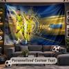 Wandtapijt met aangepaste naam Cristiano Ronaldo patroon Gepersonaliseerde bedrukte stof Wanddecoratie