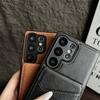 For Samsung Galaxy S25 Ultra Case Detachable Card Holder Kickstand Leather Back Phone Cover Magnetic Case