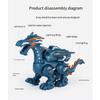 1SET Electric Spray Machinery Dinosaur Atomization Sound Lighting Children's Simulation Animal Toy Walking Model
