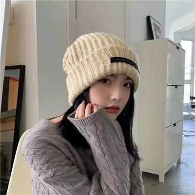 Hairline Hat Dámská zimní pletená teplá čepice, čepice odolná proti chladu a větru