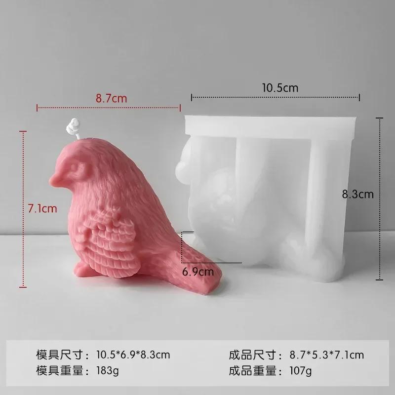 

3D силиконовая форма для птиц, сделай сам, ароматические свечи, гипсовая форма, мыло ручной работы, смола, капельная гель-форма, милые животные, птичка, домашний декор, поделки S