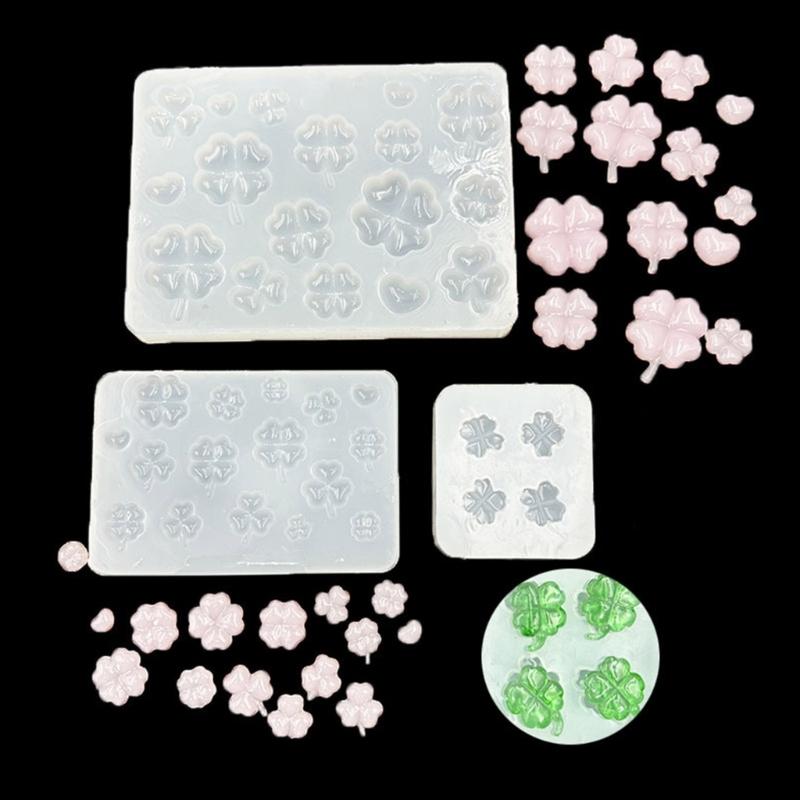 Reflective Effect 4 Leaf Grass Pendant Ornament Silicone Mold For Epoxy Resin DIY Crafting Jewelry Making Supplies