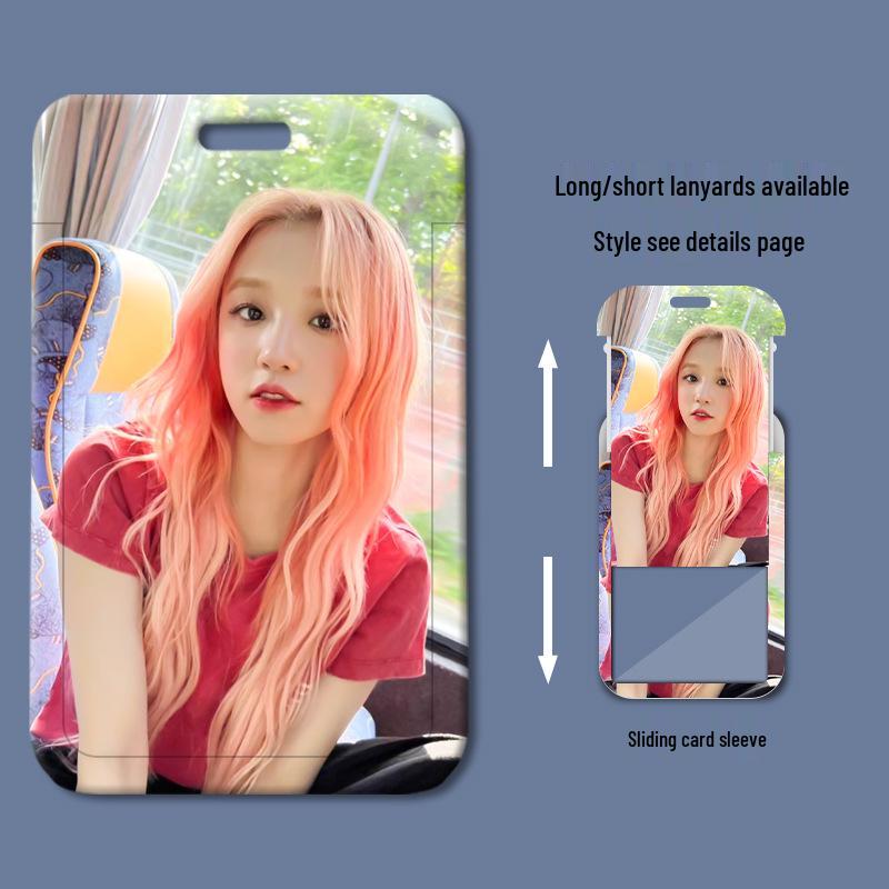 Song Yuqi Plastic Sliding Cover ID & Badge Holder for Students