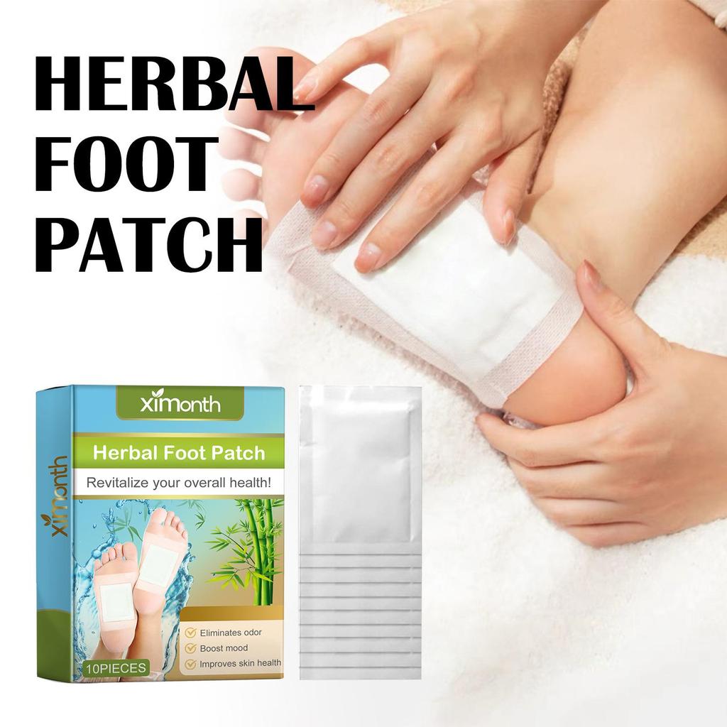 10PCS Aicao Cleaning Foot Patch Rich In Plant Bamboo Vinegar Lavender Foot Care Patch