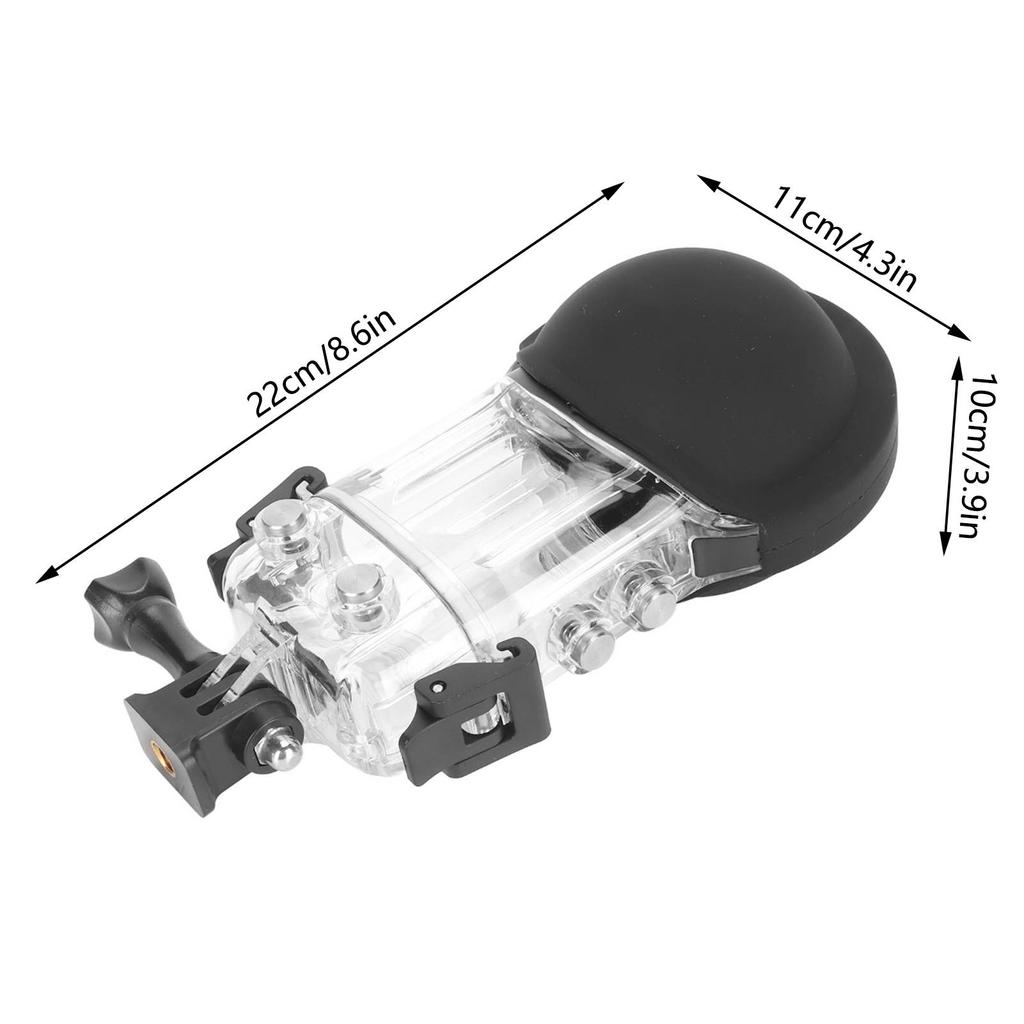 Underwater Dive Protective Shell 164ft IPX8 Waterproof Camera Dive Case with Bracket for Insta360 ON