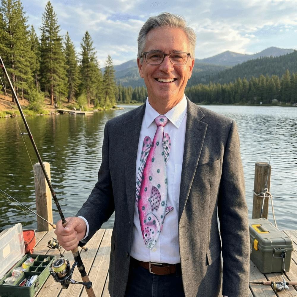 Lifelike Fish-shaped Tie Cartoon Creative Novelty Necktie Fashion Animal Pattern Tie Special Event