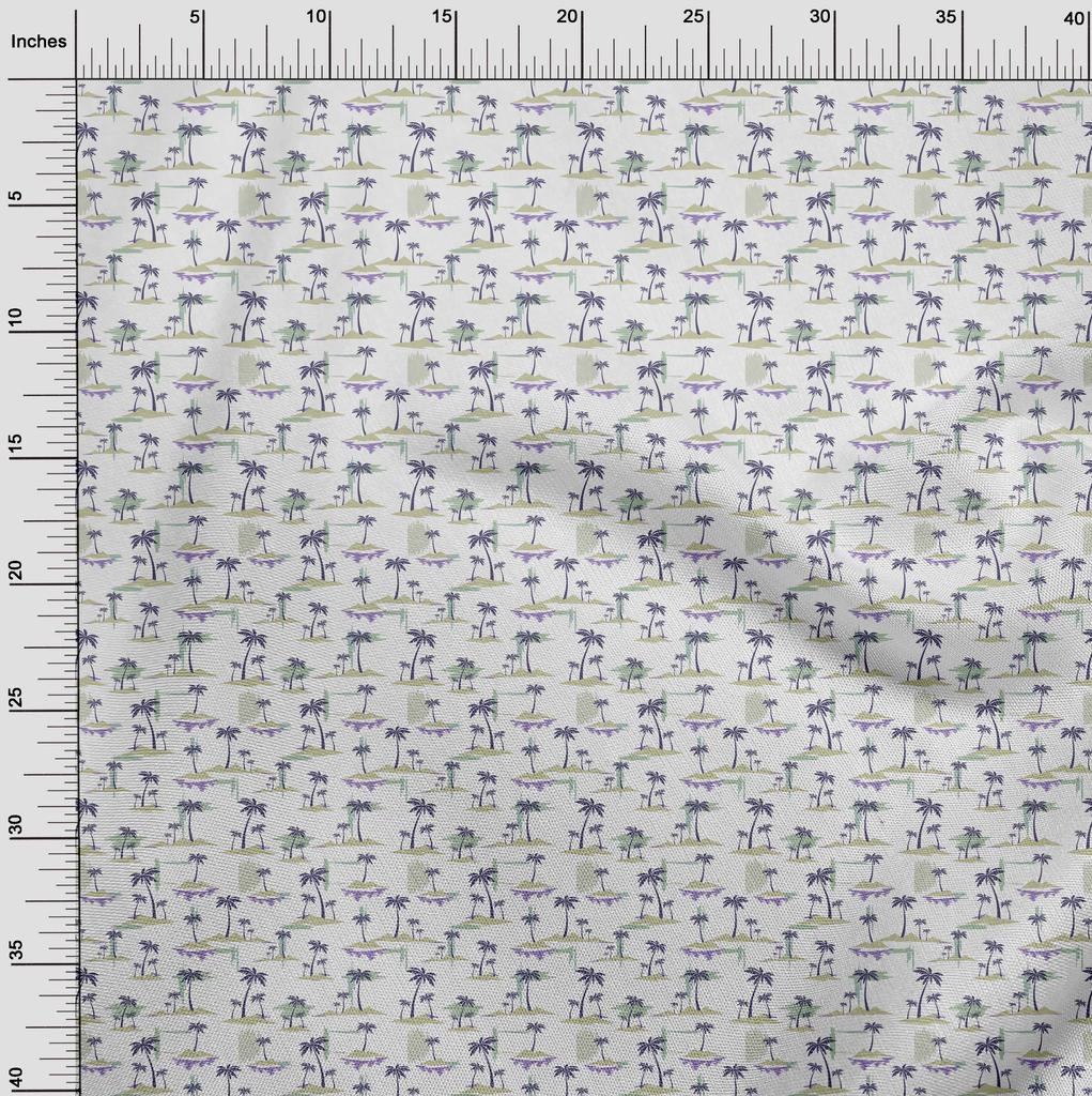 oneOone Cotton Flex Light Green Fabric Travel Craft Projects Decor Fabric Printed By The Yard 40 Inch