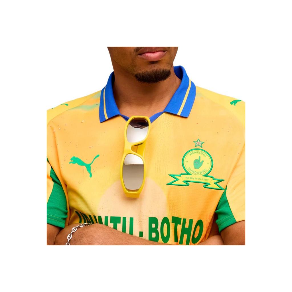 Puma x KidSuper MSFC Jersey Replica (Mamelodi Sundown) Pale Yellow/Fast Green Men Tops 782738-22
