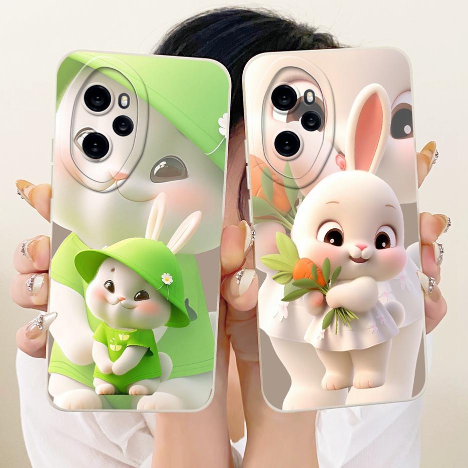 For Honor 100 Pro 5G Case MAA-AN10 Cute Cat Duck Cartoon Cover Soft Silicone Matte Phone Case For Honor 100 Honor100 Pro 5G Bags