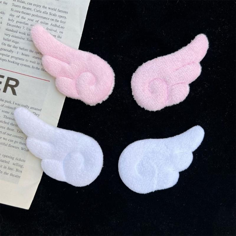 Farbic Angel Wing Brooch Soft Farbic Pin With Safety Closures for Clothing Bags Hat Decoration Accessories